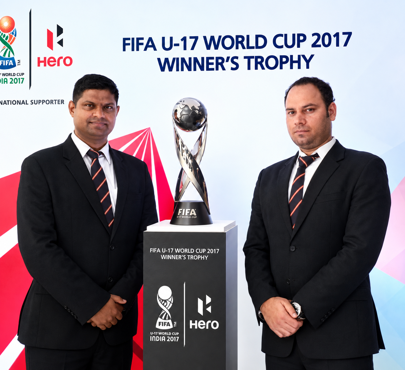 TS5 Secure officers guarding the official FIFA U-17 World Cup Winner's Trophy